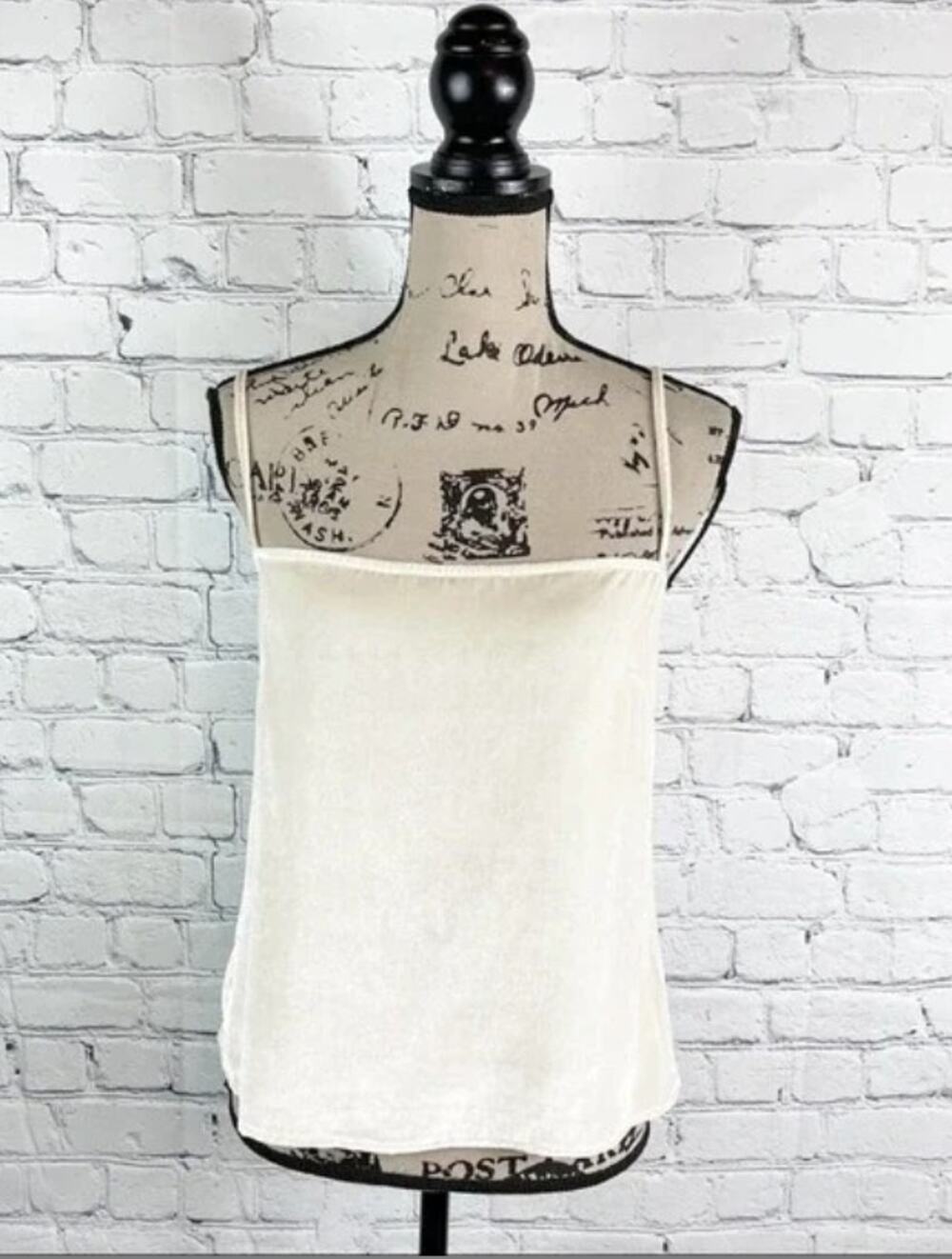 Reformation Cream New Ross Velvet Camisole Ivory Small Tank Top/Camisole cream
